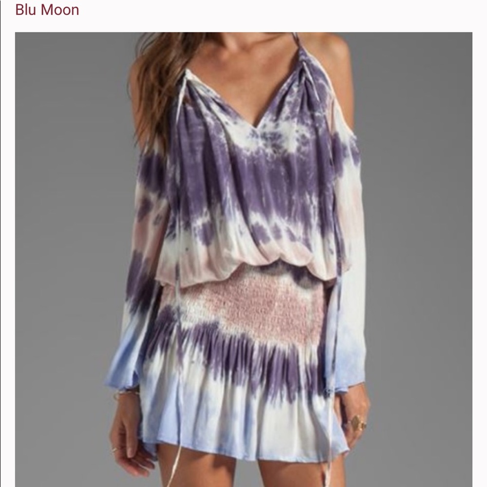 Blu Moon Open Shoulder Floral Dress